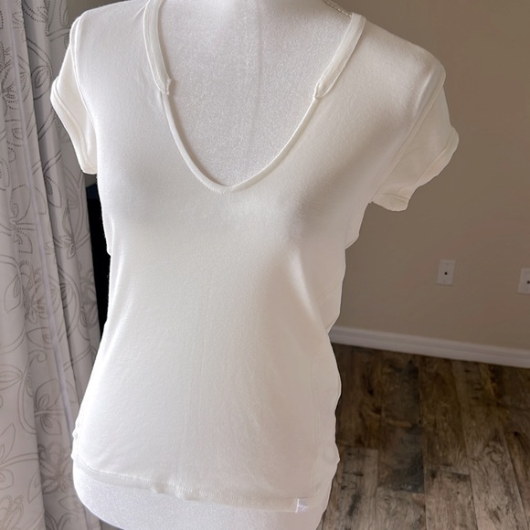 Free People Always Yours Ivory Short Sleeve Tee - Picture 8 of 9
